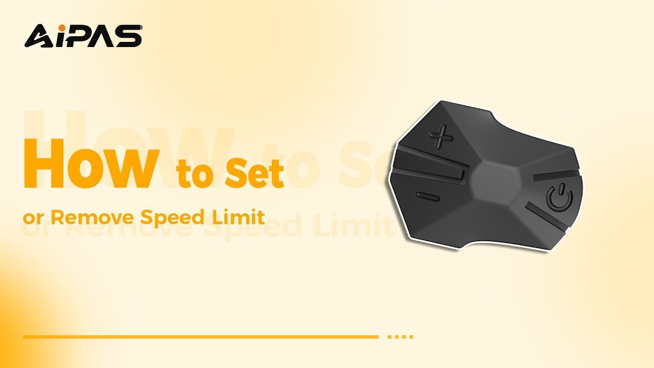 Aipasbike A Series, C Series, M Series: How to Set or Remove Speed Limit