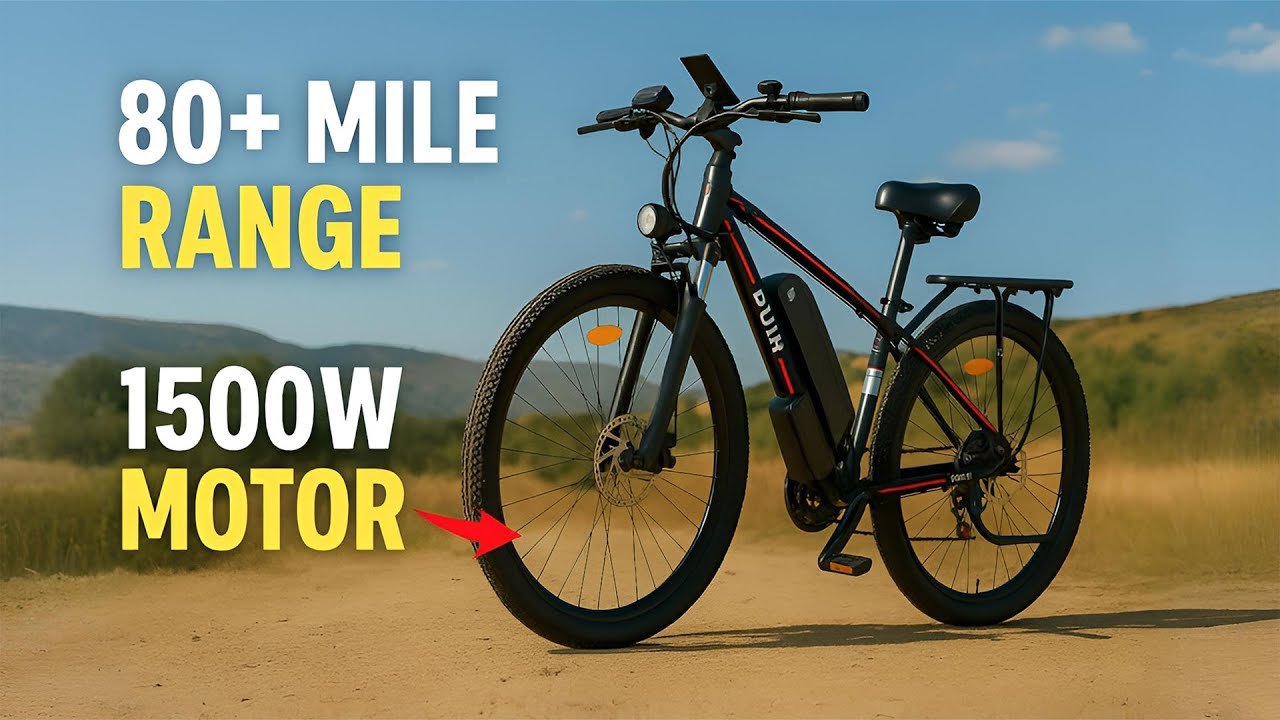 1500W PUJH PU1 eBike — 32 MPH Speed & Up to 80 Miles