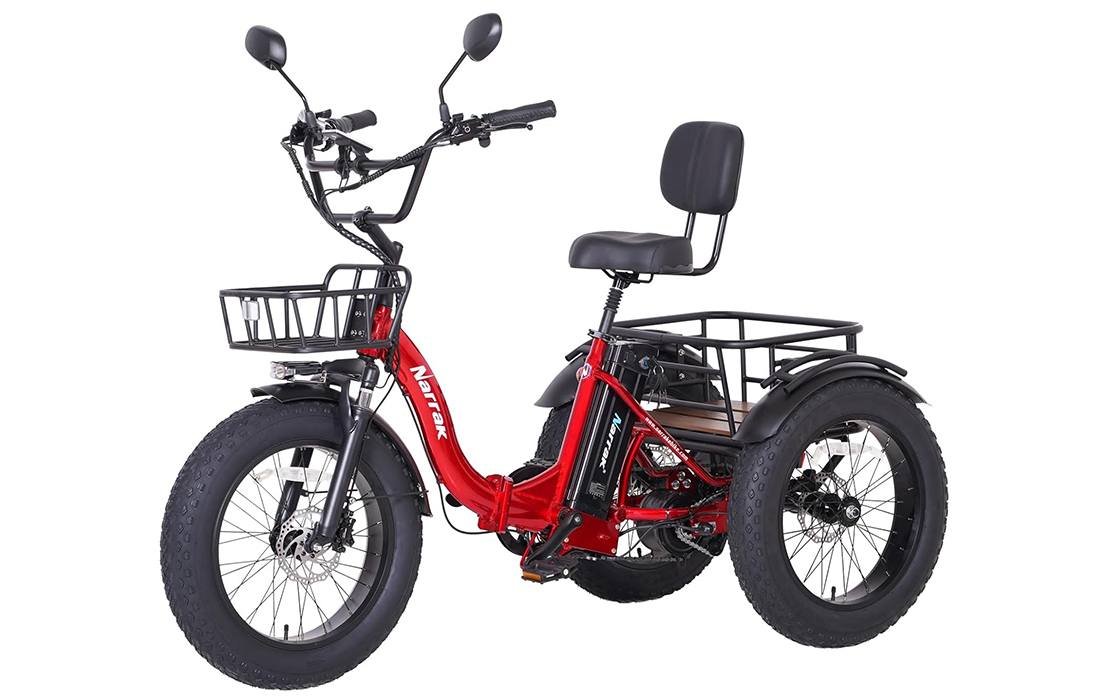 Narrak S180 Electric Tricycle with rear basket and fat tires
