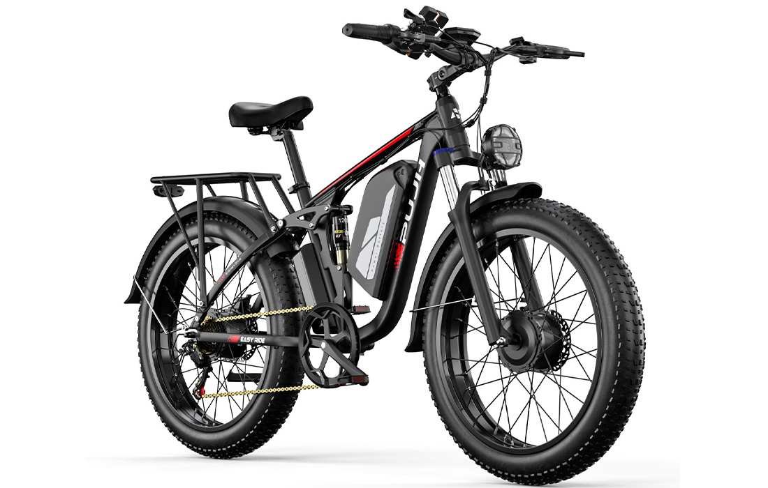 PUJH PU3 Dual-Motor AWD electric bike with 26x4.0 fat tires