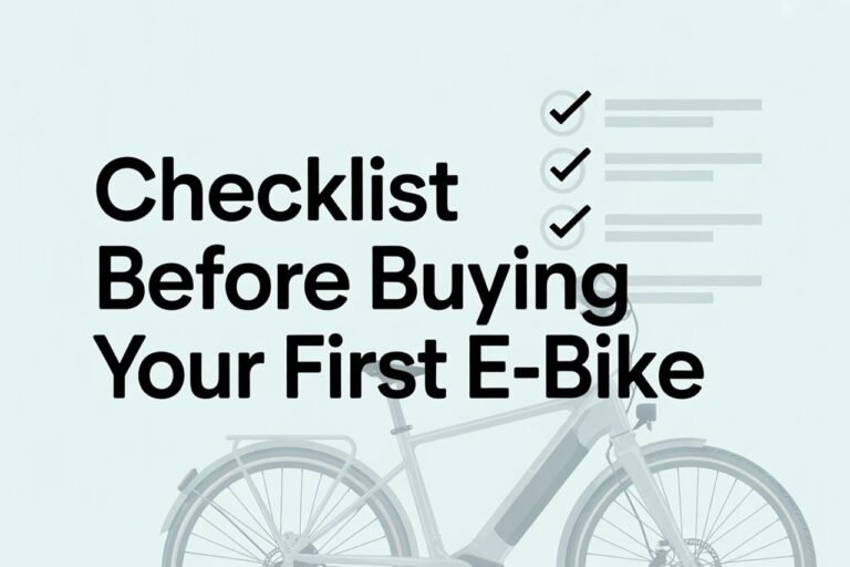 Checklist Before Buying Your First E-Bike