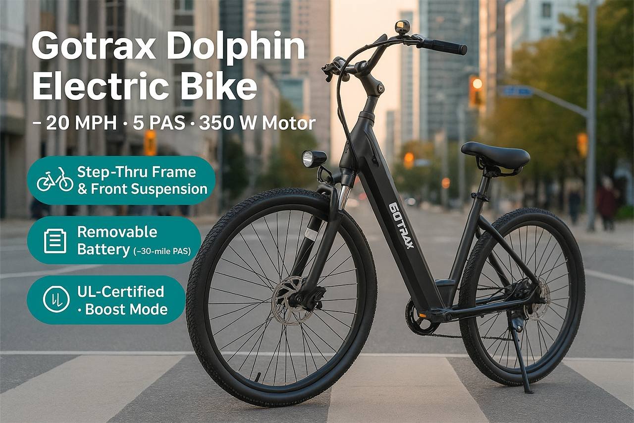 Is the Gotrax Dolphin Worth It? 20mph, 30-Mile Range and Shimano 7-Speed Gotrax Dolphin Electric Bike Review
