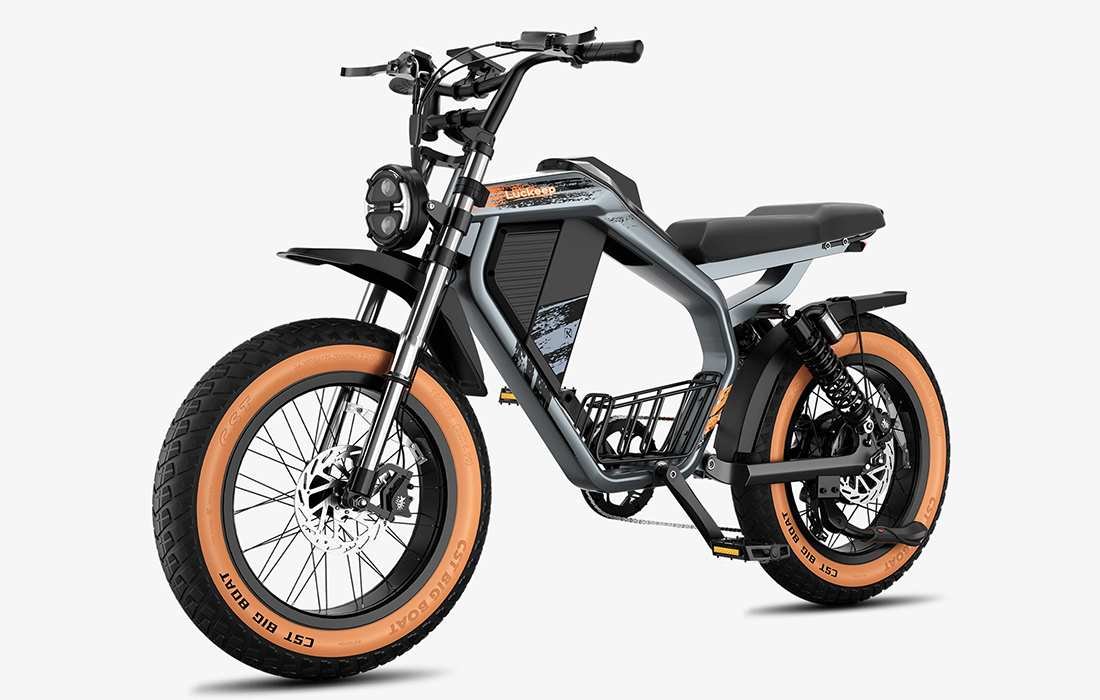 Luckeep M5 Max electric bike with inverted fork and dual rear shocks