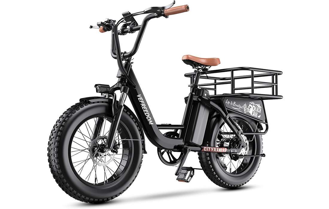 EUY CityRang 4.0 step-thru fat-tire electric bike with rear rack