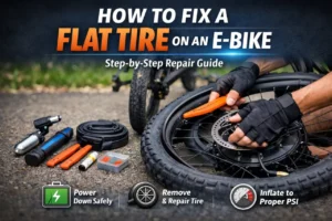 How to Fix a Flat Tire on an Electric Bike: Step-by-Step Repair Guide E-Bike Flat Tire Repair Guide: Wheel Removal, Tube Swap, PSI Tips