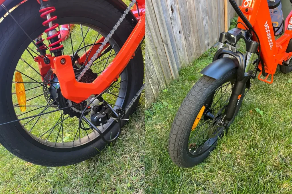 Mooncool POP rear cargo rack and coil spring suspension